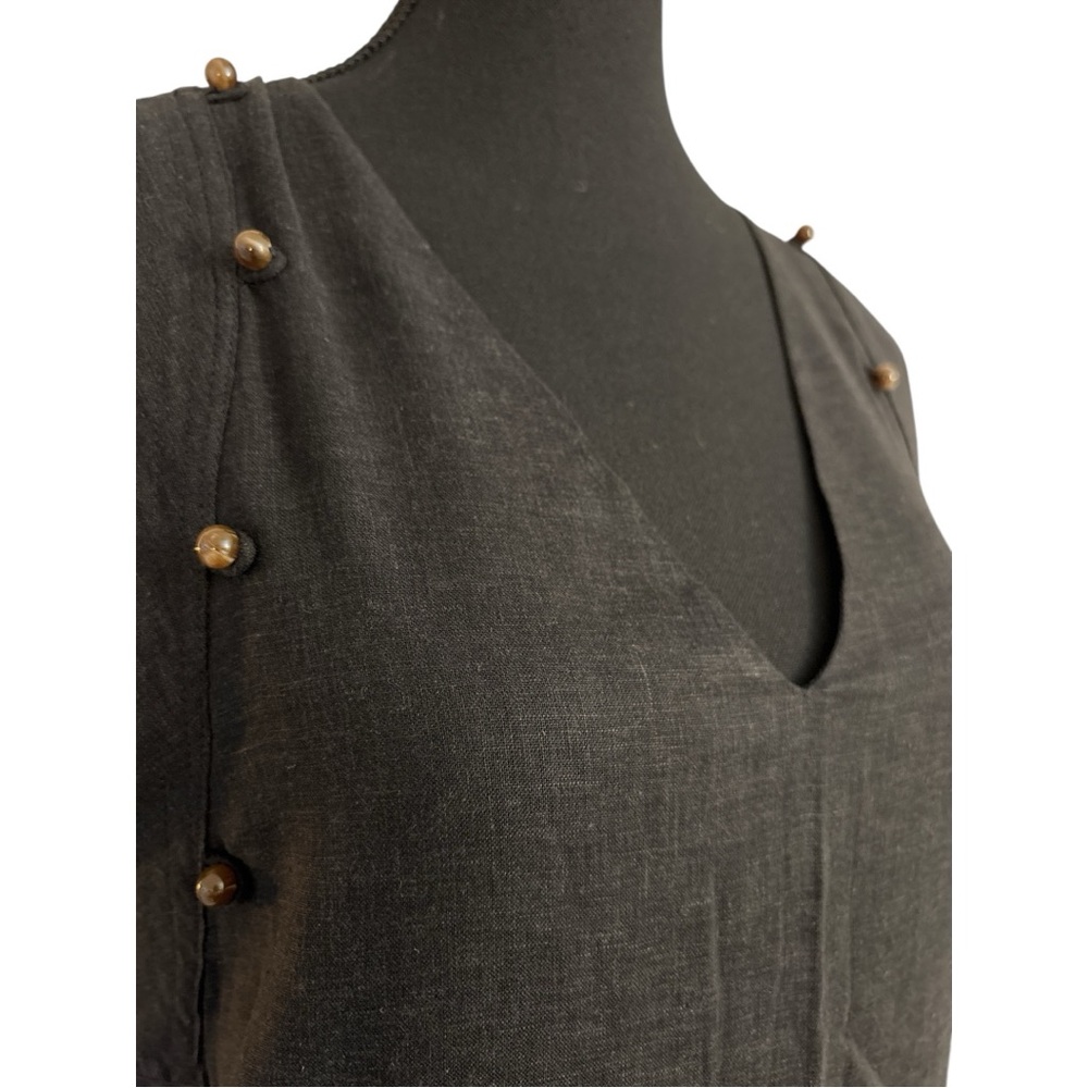 ViX Paula Hermanny Black Linen Mini Dress - Size XS - Picture 5 of 7